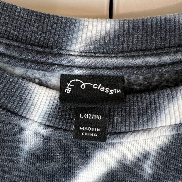 Art Class Boy's Tie Dye Sweatshirt | Black & White - Picture 5 of 6